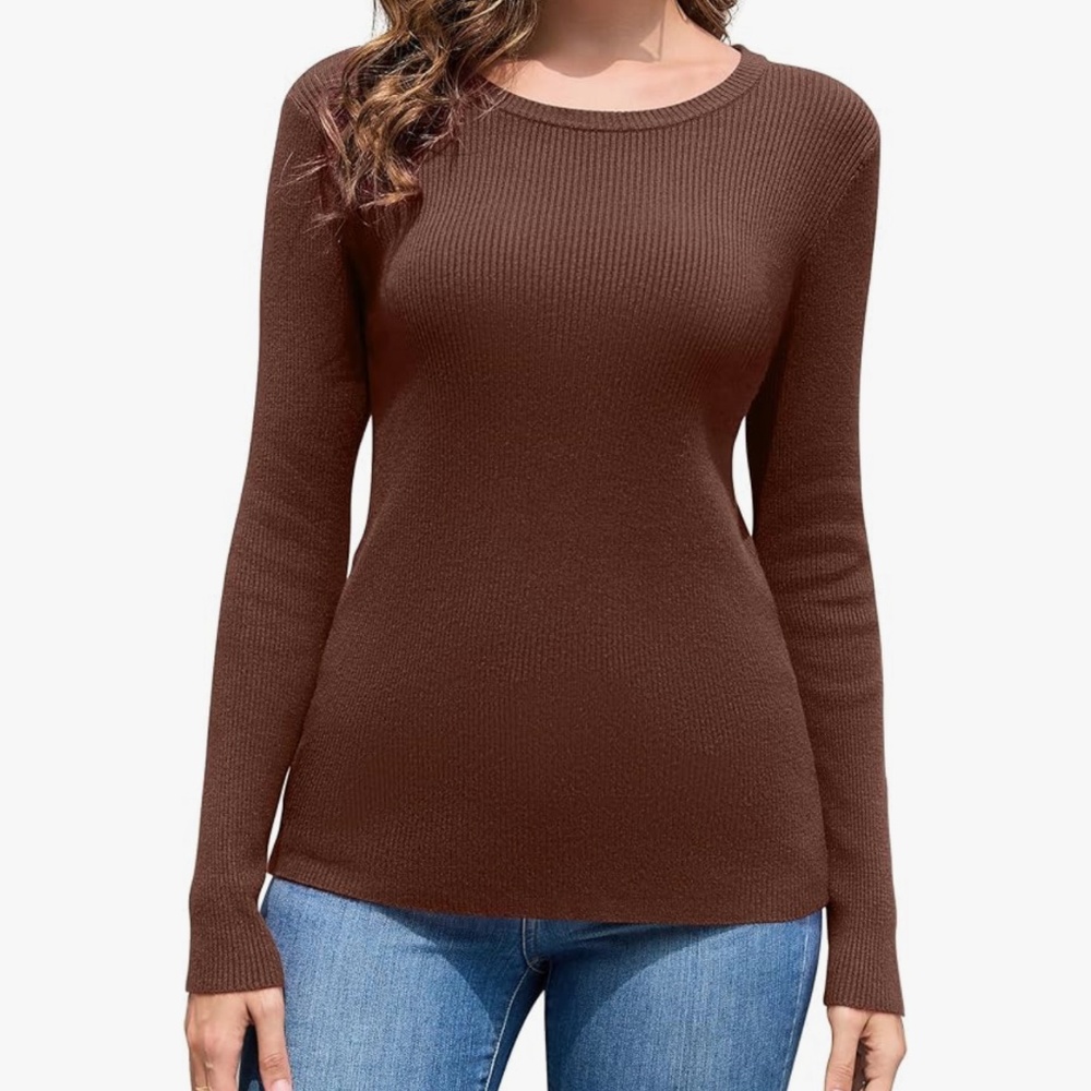 Viscose blend ribbed knit holiday top